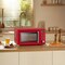 Retro 700W Microwave Oven Countertop with 5 Micro Power Settings and Auto Cook